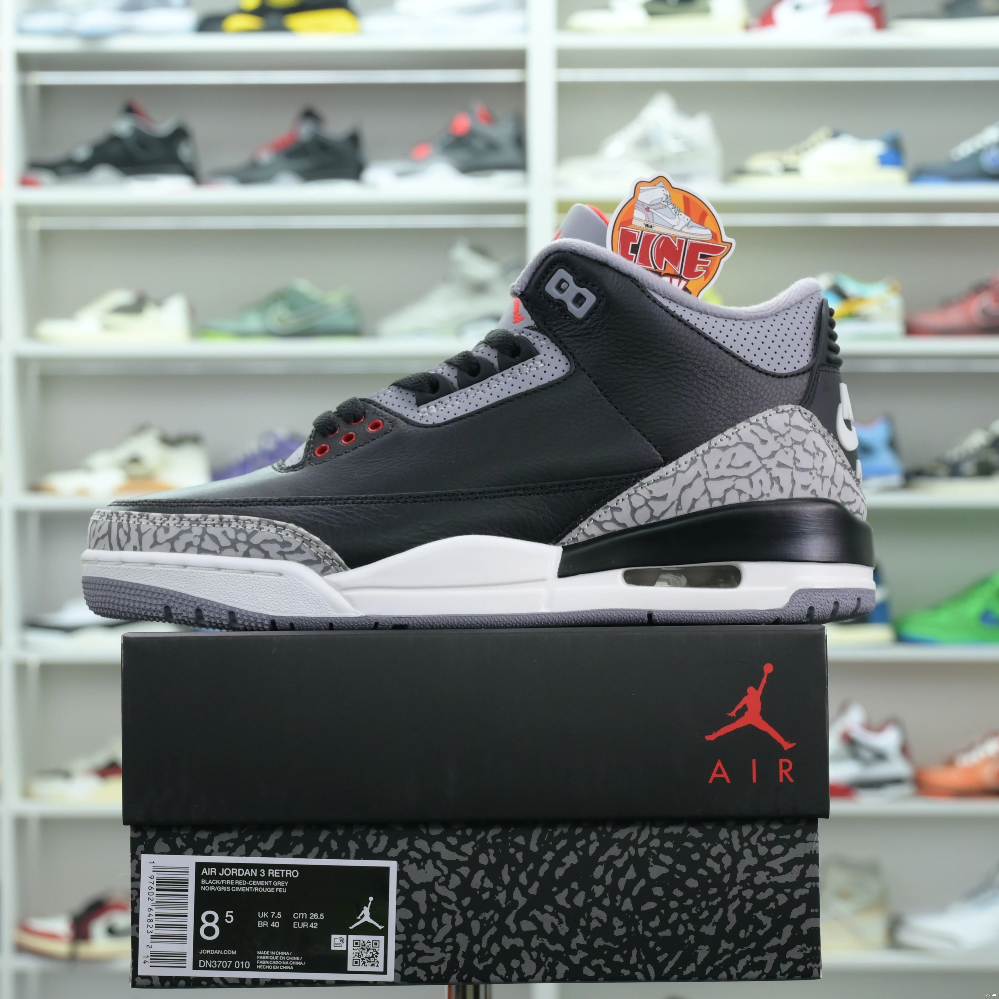 Air Reimagined” 3“Black Jordan Cement 0224